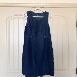 J.Crew Suiting Navy Linen Sheath Dress